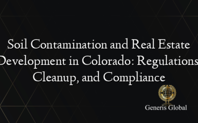 Soil Contamination and Real Estate Development in Colorado: Regulations, Cleanup, and Compliance