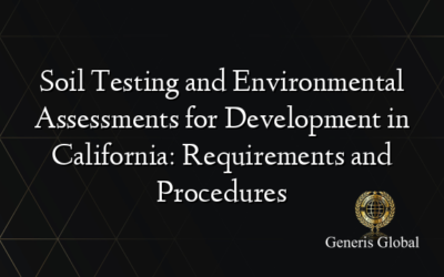Soil Testing and Environmental Assessments for Development in California: Requirements and Procedures