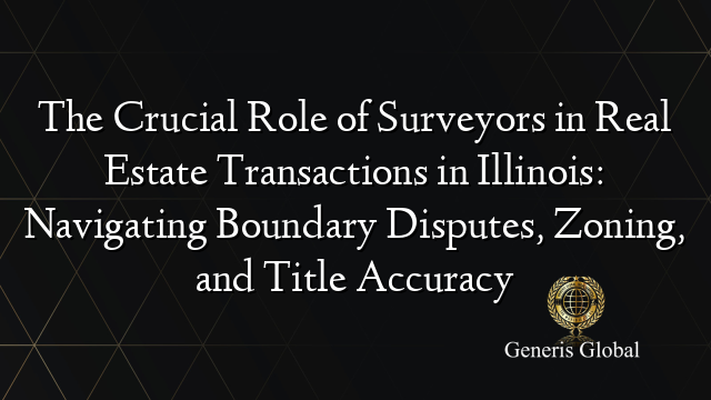 The Crucial Role of Surveyors in Real Estate Transactions in Illinois: Navigating Boundary Disputes, Zoning, and Title Accuracy