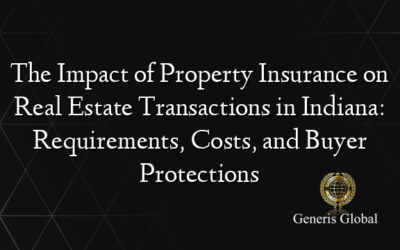 The Impact of Property Insurance on Real Estate Transactions in Indiana: Requirements, Costs, and Buyer Protections