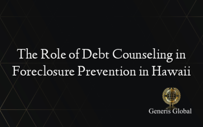 The Role of Debt Counseling in Foreclosure Prevention in Hawaii