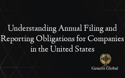 Understanding Annual Filing and Reporting Obligations for Companies in the United States