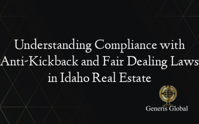 Understanding Compliance with Anti-Kickback and Fair Dealing Laws in Idaho Real Estate
