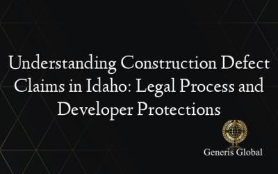 Understanding Construction Defect Claims in Idaho: Legal Process and Developer Protections