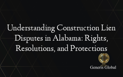 Understanding Construction Lien Disputes in Alabama: Rights, Resolutions, and Protections