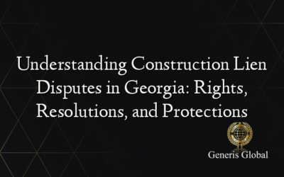 Understanding Construction Lien Disputes in Georgia: Rights, Resolutions, and Protections