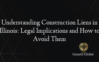 Understanding Construction Liens in Illinois: Legal Implications and How to Avoid Them