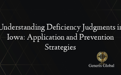 Understanding Deficiency Judgments in Iowa: Application and Prevention Strategies