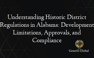 Understanding Historic District Regulations in Alabama: Development Limitations, Approvals, and Compliance