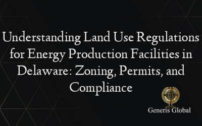 Understanding Land Use Regulations for Energy Production Facilities in Delaware: Zoning, Permits, and Compliance