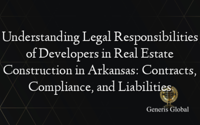 Understanding Legal Responsibilities of Developers in Real Estate Construction in Arkansas: Contracts, Compliance, and Liabilities