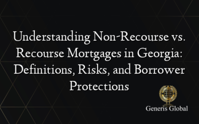 Understanding Non-Recourse vs. Recourse Mortgages in Georgia: Definitions, Risks, and Borrower Protections