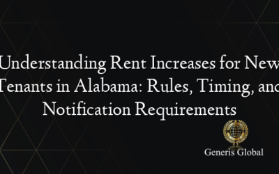 Understanding Rent Increases for New Tenants in Alabama: Rules, Timing, and Notification Requirements