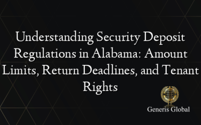 Understanding Security Deposit Regulations in Alabama: Amount Limits, Return Deadlines, and Tenant Rights