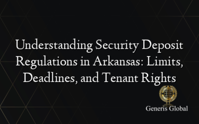 Understanding Security Deposit Regulations in Arkansas: Limits, Deadlines, and Tenant Rights