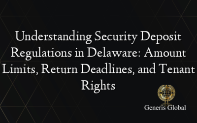 Understanding Security Deposit Regulations in Delaware: Amount Limits, Return Deadlines, and Tenant Rights