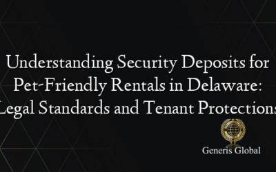 Understanding Security Deposits for Pet-Friendly Rentals in Delaware: Legal Standards and Tenant Protections