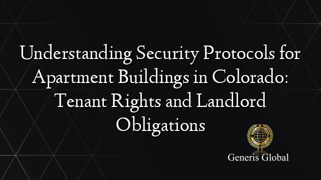 Curated visual reference: Visual Reference: Understanding Security Protocols For Apartment Buildings In Colorado