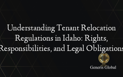 Understanding Tenant Relocation Regulations in Idaho: Rights, Responsibilities, and Legal Obligations