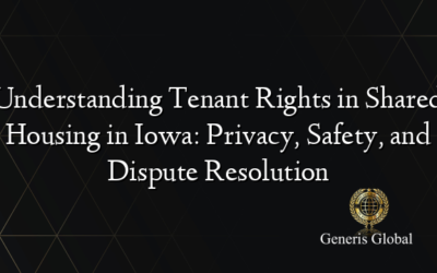 Understanding Tenant Rights in Shared Housing in Iowa: Privacy, Safety, and Dispute Resolution