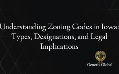 Understanding Zoning Codes in Iowa: Types, Designations, and Legal Implications