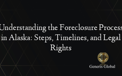 Understanding the Foreclosure Process in Alaska: Steps, Timelines, and Legal Rights