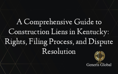 A Comprehensive Guide to Construction Liens in Kentucky: Rights, Filing Process, and Dispute Resolution