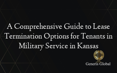 A Comprehensive Guide to Lease Termination Options for Tenants in Military Service in Kansas