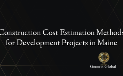 Construction Cost Estimation Methods for Development Projects in Maine