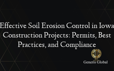 Effective Soil Erosion Control in Iowa Construction Projects: Permits, Best Practices, and Compliance