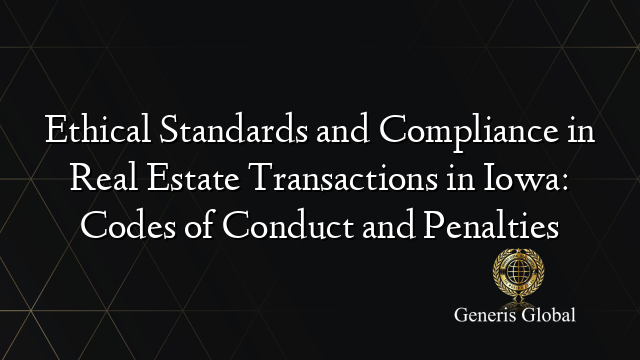 Iowa Code Books Ethical Standards and Compliance in Real Estate Transactions in Iowa ...