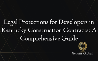 Legal Protections for Developers in Kentucky Construction Contracts: A Comprehensive Guide