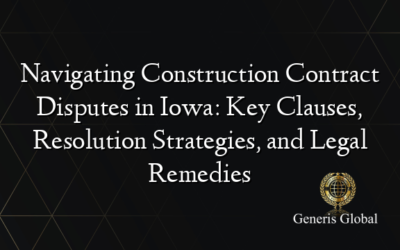 Navigating Construction Contract Disputes in Iowa: Key Clauses, Resolution Strategies, and Legal Remedies