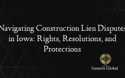 Navigating Construction Lien Disputes in Iowa: Rights, Resolutions, and Protections
