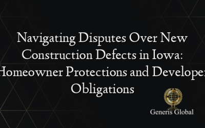 Navigating Disputes Over New Construction Defects in Iowa: Homeowner Protections and Developer Obligations