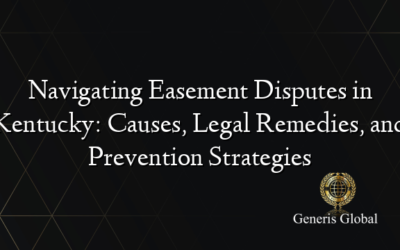 Navigating Easement Disputes in Kentucky: Causes, Legal Remedies, and Prevention Strategies