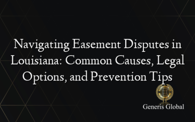 Navigating Easement Disputes in Louisiana: Common Causes, Legal Options, and Prevention Tips