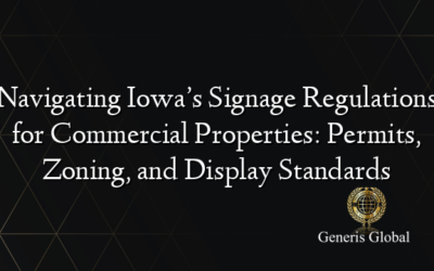 Navigating Iowa’s Signage Regulations for Commercial Properties: Permits, Zoning, and Display Standards