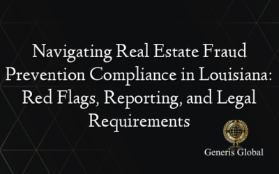 Navigating Real Estate Fraud Prevention Compliance in Louisiana: Red Flags, Reporting, and Legal Requirements
