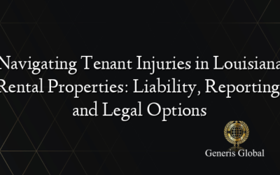 Navigating Tenant Injuries in Louisiana Rental Properties: Liability, Reporting, and Legal Options