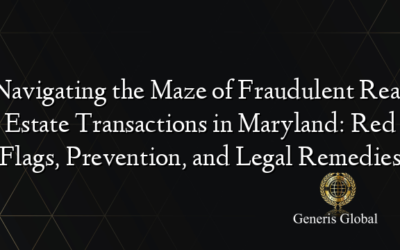 Navigating the Maze of Fraudulent Real Estate Transactions in Maryland: Red Flags, Prevention, and Legal Remedies