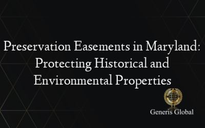 Preservation Easements in Maryland: Protecting Historical and Environmental Properties