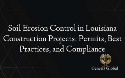 Soil Erosion Control in Louisiana Construction Projects: Permits, Best Practices, and Compliance