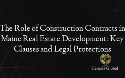 The Role of Construction Contracts in Maine Real Estate Development: Key Clauses and Legal Protections