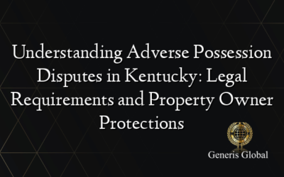 Understanding Adverse Possession Disputes in Kentucky: Legal Requirements and Property Owner Protections