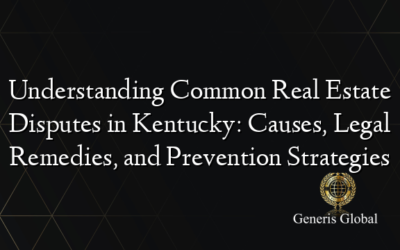 Understanding Common Real Estate Disputes in Kentucky: Causes, Legal Remedies, and Prevention Strategies