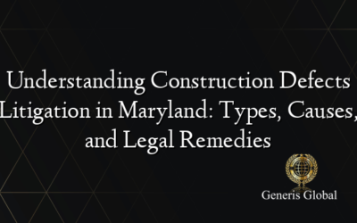 Understanding Construction Defects Litigation in Maryland: Types, Causes, and Legal Remedies