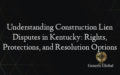 Understanding Construction Lien Disputes in Kentucky: Rights, Protections, and Resolution Options