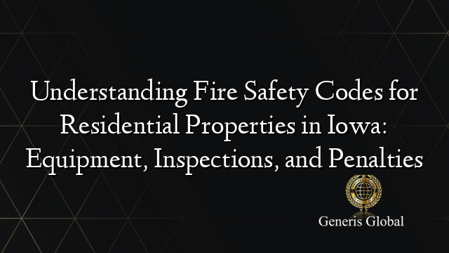 Understanding Fire Safety Codes for Residential Properties in Iowa: Equipment, Inspections, and Penalties