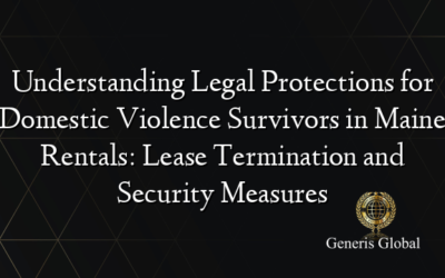 Understanding Legal Protections for Domestic Violence Survivors in Maine Rentals: Lease Termination and Security Measures